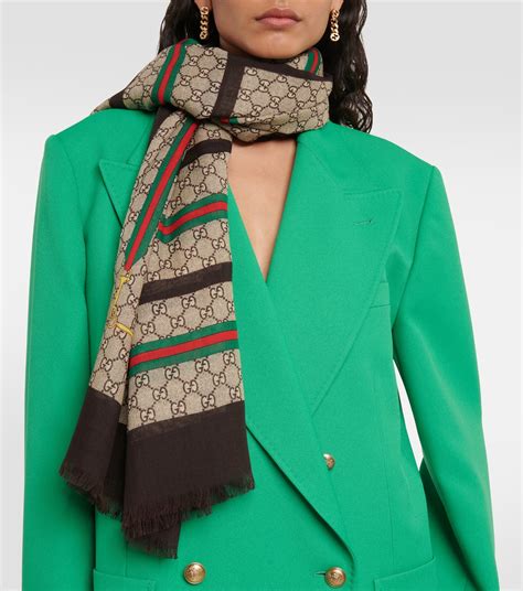 used gucci silk scarf|gucci scarf unisex.